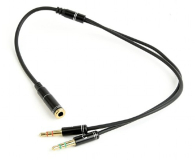 Gembird Adapter audio 4PIN do 2x3.5mm mini Jack męski, czarny - 1351661 - zdjęcie 2